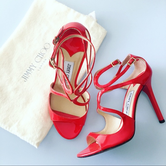 Jimmy Choo Lance Bold Red Sandals 36 - Picture 1 of 8